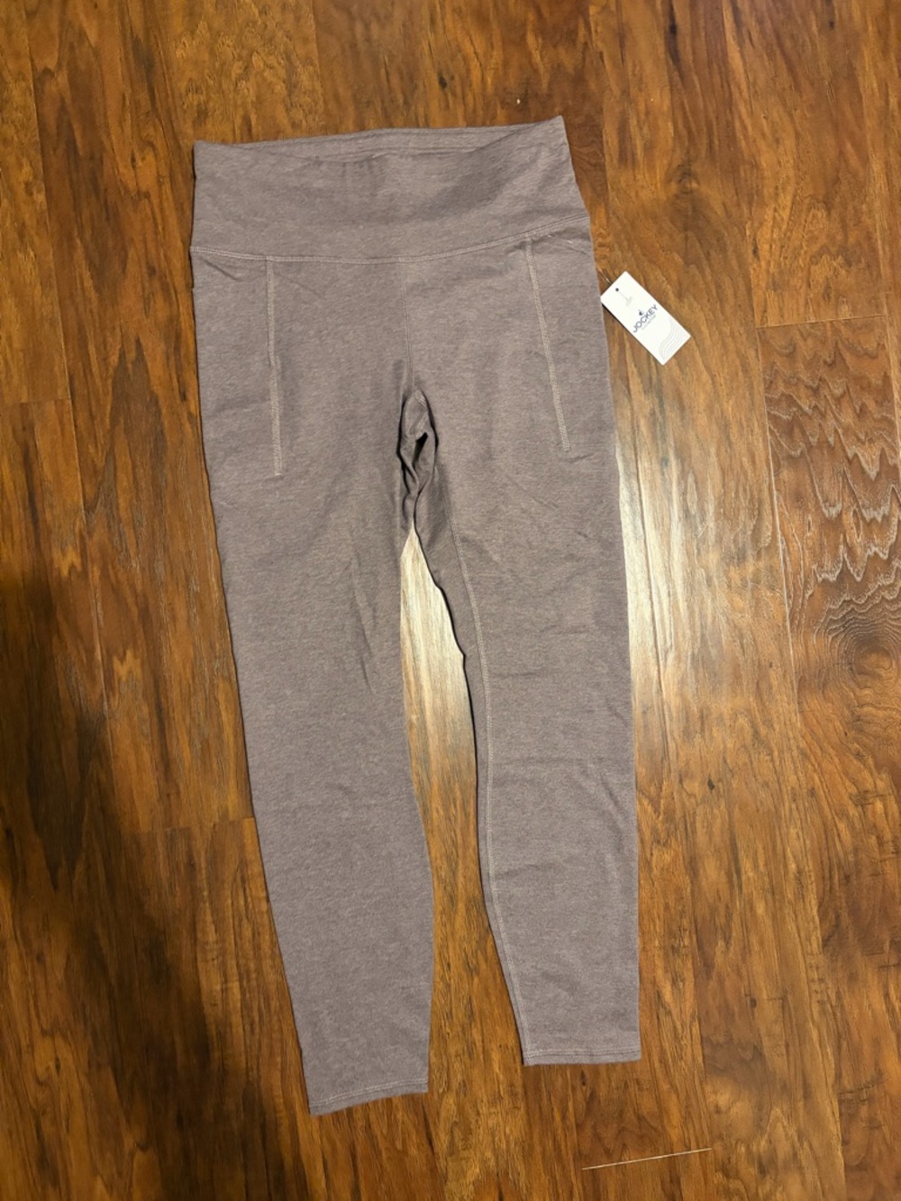 Womens High-Waist Cozy Leggings in Mauve Gray